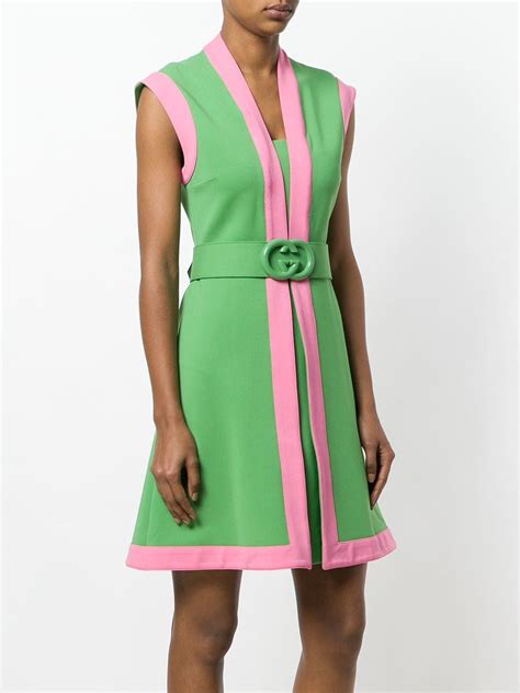 gucci red green dress|Gucci pink and green dress.